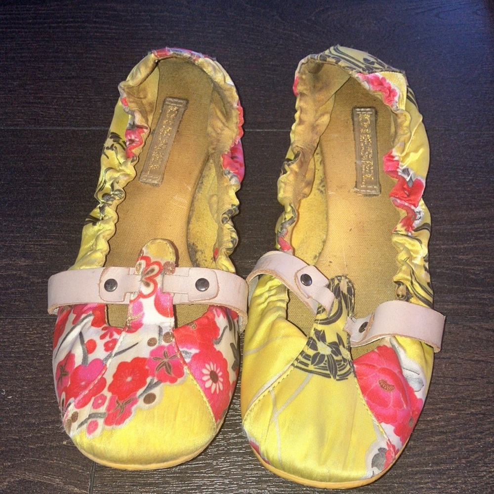 DIESEL Yellow and pink Y2K flat shoes